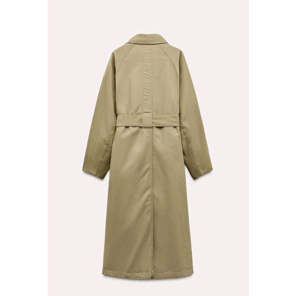ZARA Reversible Trench Coat ZW COLLECTION Brown Tan Size Small NWT - Picture 3 of 16